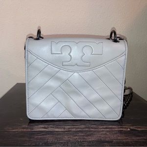 Tory Burch Gray Crossbody Purse and Wallet